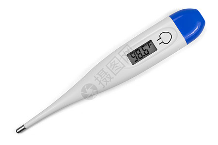 电子体温计显示人体健康温度98 6 F级(Fahrenheit)图片