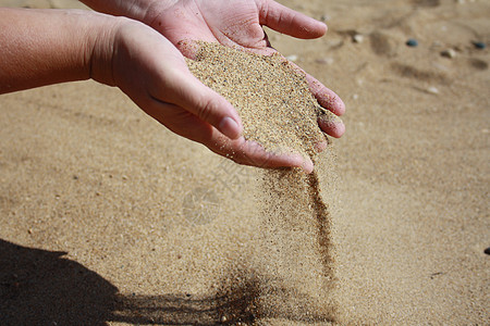 黄沙从海枣的流下而下皮肤溪流休息相片棕榈太阳海滩手指爬坡指甲图片