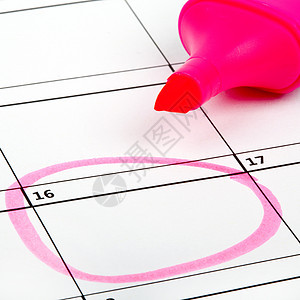 日历上突出显示的日期办公室日程数字软垫备忘录笔记荧光粉色日记议程图片