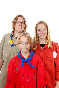 3名荷兰童军女童图片