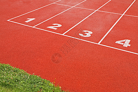轨道车道竞技数字线条跑步场地红色运动跑道绿色图片