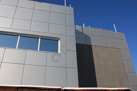 现代建筑 外表的详情控制板反射花岗岩棕色技术材料窗户金属城市蓝色图片