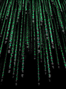 黑色背景的绿色二进制代码睡眠数据数字字节图层矩阵网络电脑辉光下载图片