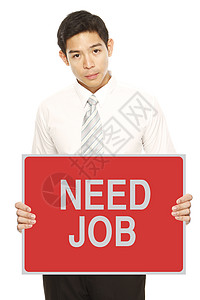 需要工作上班族求职工人解雇人士帮助广告红色招聘商业图片
