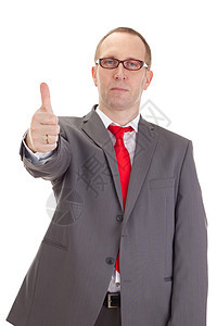 商务人士举起大拇指理财代理男性顾问成人公司老板营销网络套装图片