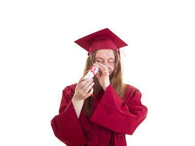 具有学位的女学生文凭成就奖学金脑力学期滚动证书学术研究女士长袍图片