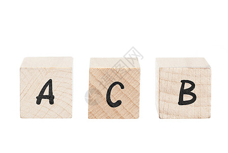 ABC 123 使用木质区块安排幼儿园白色生长积木童年字母教育正方形木头学校图片