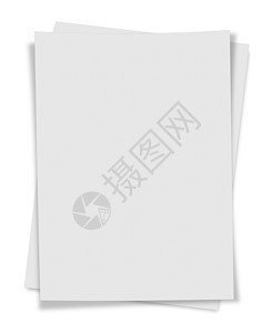 白背景上的堆叠纸的特写白色学校组织贮存报告桌子空白档案文档职场图片