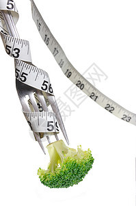花椰菜卫生刀具磁带减肥重量食物测量手表概念蔬菜图片