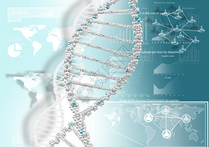 以彩色背景为基底的 DNA 螺旋嘌呤身体生物解剖学原子技术药品染色体测试疾病图片