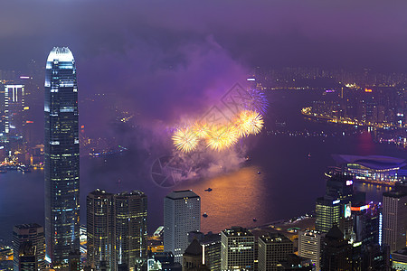 中国香港的烟花图片