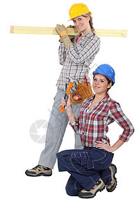 女性建筑商建筑安装女士工作维修技巧人员工具全体劳动力图片