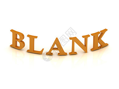 带橙色字母的 BLANK 符号图片