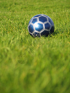 青草蓝足球球游戏草地空白闲暇竞赛运动团队蓝色阳光操场图片