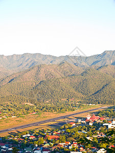 美洪松机场空中观光摄影森林天线跑道城市航班鸟瞰图全景国家农村图片