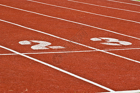 带有数字的赛车道竞赛运动短跑课程竞争蓝色赛马场体育场足球运动员图片