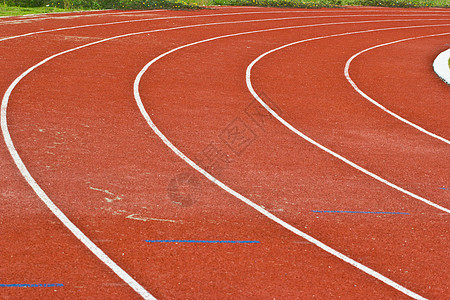 带有数字的赛车道赛马场地面跑步赛跑者蓝色足球竞争体育场运动员运动图片