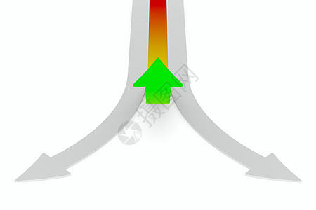 向成功方向移动 孤立的 3D 图像指针插图进步红色团队黄色领导者小路商业运动图片