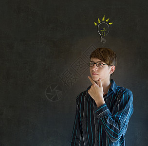 明亮的想法灯泡思考商家思维智力人士风暴成人大部分天才心理学头脑男人图片