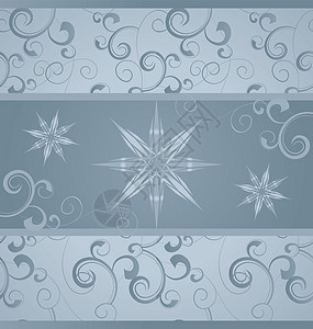 以雪花为矢量说明 冬季风雪蓬勃发展闪光降雪季节问候语海报庆典假期星星装饰品水晶图片