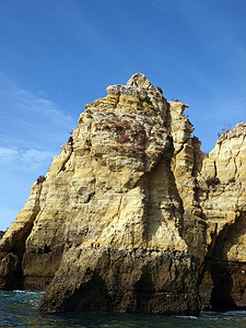 拉各斯和Cap Vincent之间阿拉加维海岸勘探旅行海洋馅饼石窟蓝色洞穴海浪侵蚀日历图片