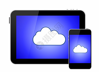 智能手机和平板电脑上的云图片