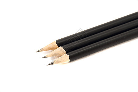 白上隔离的黑铅笔石墨教育团体蜡笔工艺橡皮办公室剪裁乐器黄色图片