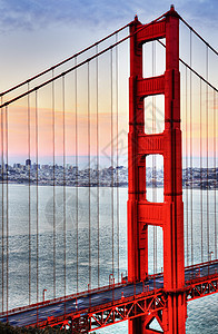 金门大桥 旧金山爬坡建筑学波浪日出蓝色海滩海洋旅行运输国家图片