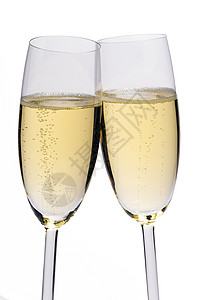 两杯香槟酒水晶生活周年奢华长笛派对饮料纪念日庆典气泡图片