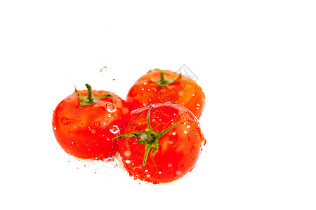 西红柿 白上孤立的西红柿洒水厨房蔬菜宏观涟漪地球飞溅速度食物温泉水果图片