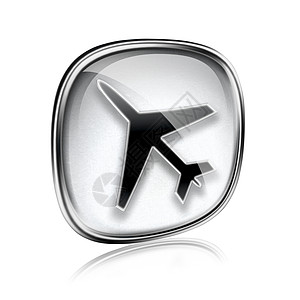 信息图标灰色玻璃 在白色背景上隔离乘客网页旅行阴影电脑正方形航班假期行李互联网图片