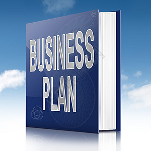 商业计划书封面业务计划概念成功写作战略插图产品天空预报蓝色金融预测背景