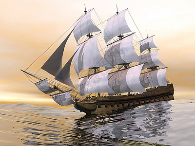旧商船  3D历史性运输护卫舰勘探海盗钻机上衣海洋巡航水手图片