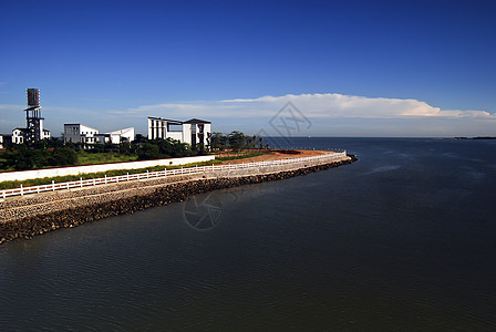 中国海口海岸风景海滩蓝天白云热带旅游国际图片