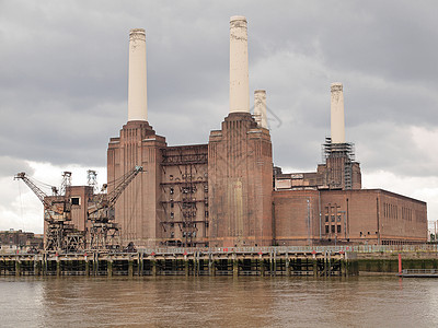 伦敦巴特海发电站建筑学工业王国电站英语力量建筑纪念碑地标车站图片