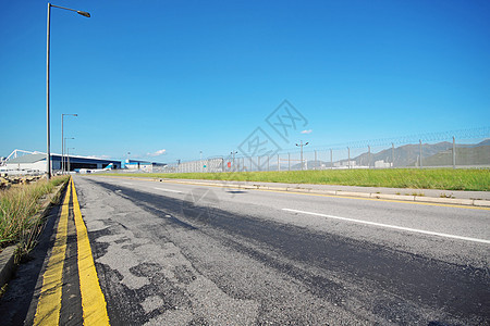 长路地平线蓝色天空场景路线运输场地驾驶孤独戏剧性图片