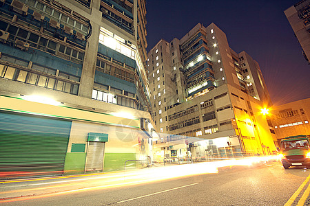 现代城市 晚上有高速公路交通 香港州康景观蓝色商业车辆旅游运输建筑旅行街道天空图片