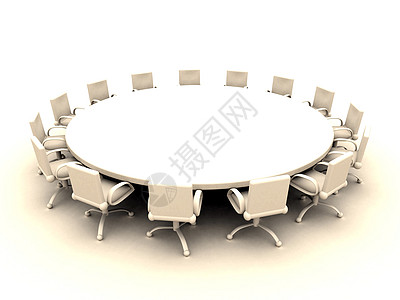 圆桌会议桌子面料谈判座位家具椅子办公室纺织品讨论材料图片