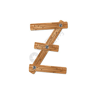 木制字母表-白色背景上的字母 Z�图片