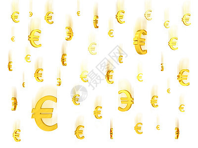 贬值的黄金欧元符号图片