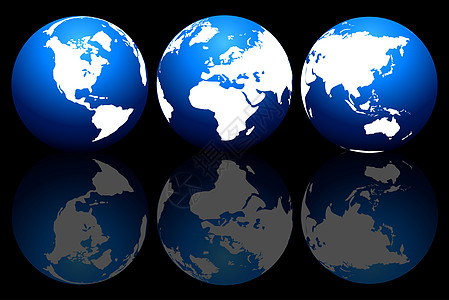 一组地球环海洋阴影纬度半球行星地球世界镜子全球图片