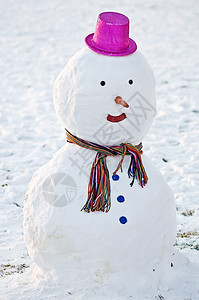 雪人季节场景公园帽子时间围巾图片