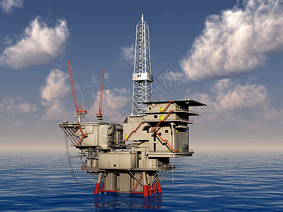 石油平台勘探工厂钻机气体起重机技术汽油柴油机海洋生产图片