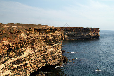 落岩悬崖 黑海海岸海岸线天空阳光边缘海景编队灯塔波浪海洋地平线图片