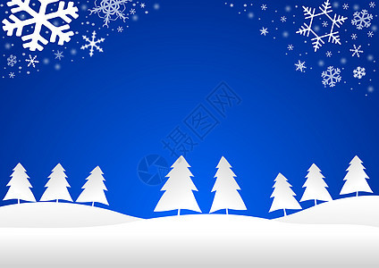 新年插图星星树木庆典海报日历森林派对时间雪花假期图片