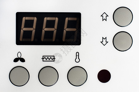 用大按钮和显示功能特写自动调温器图片
