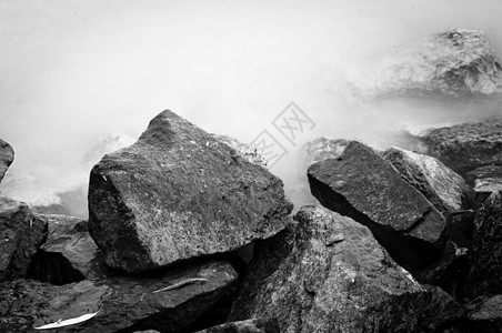 黑白海岸海边照片旅行墙纸海浪场景荒野白色季节海洋流动石头图片