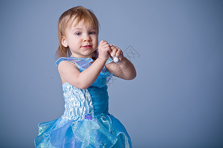 可爱的小公主快乐工作室头发婴儿戏服活动眼睛裙子童年雪花图片