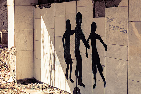 切尔诺贝利Pripyat的涂鸦图片
