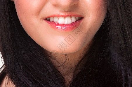 一个漂亮女孩的嘴唇女性女孩皮肤化妆品乐趣幸福女士工作室牙医喜悦图片